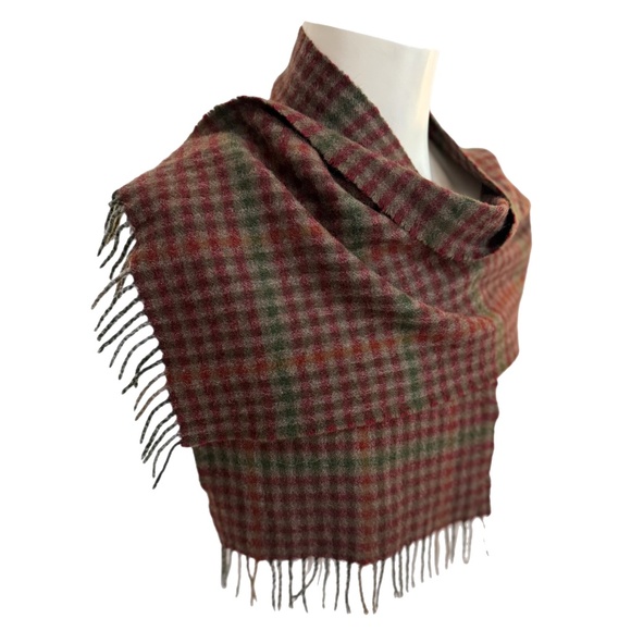Saks Fifth Avenue Vintage Wool Plaid Scarf - - Picture 7 of 9